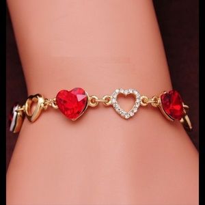 Yellow Gold ❤️❤️ Heart Bracelet