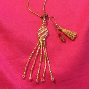 Beaded boho style necklace