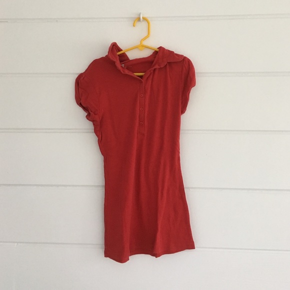 Red Gap Button Down Short-Sleeved Polo Shirt