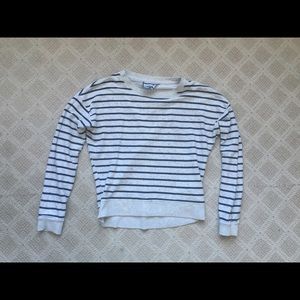 Striped sweater crop top