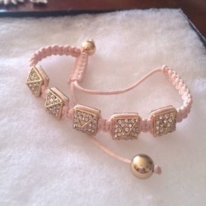 Diamond and Pale Pink Bracelet