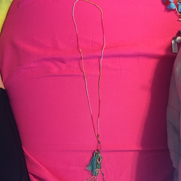 Boho style beaded long necklace - Picture 2 of 2