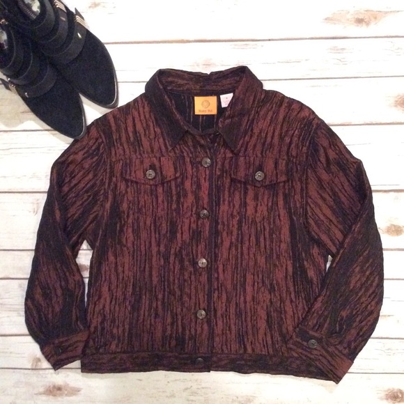 Ruby Rd. Rust & Black Jacket/Blazer Size 8 - image 1