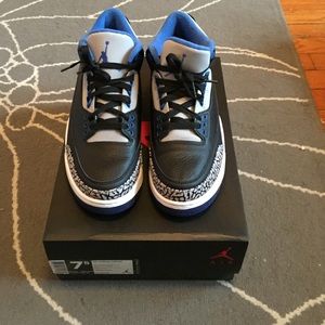 Air Jordan 3 retro black/ sport blue wolf grey