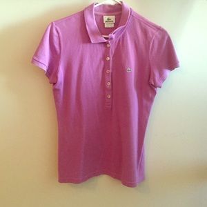 Lacoste size 40 light purple polo