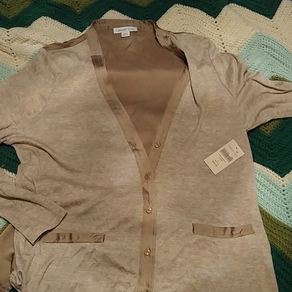 Coldwater Creek Tops - NWT Satin border cardigan
