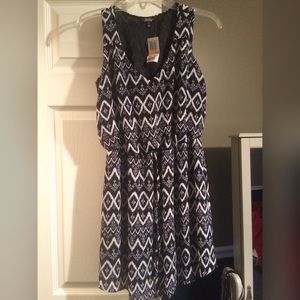 black & white dress