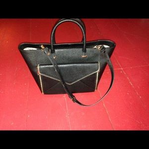 Rebecca Minkoff combo bag with zipper detail.