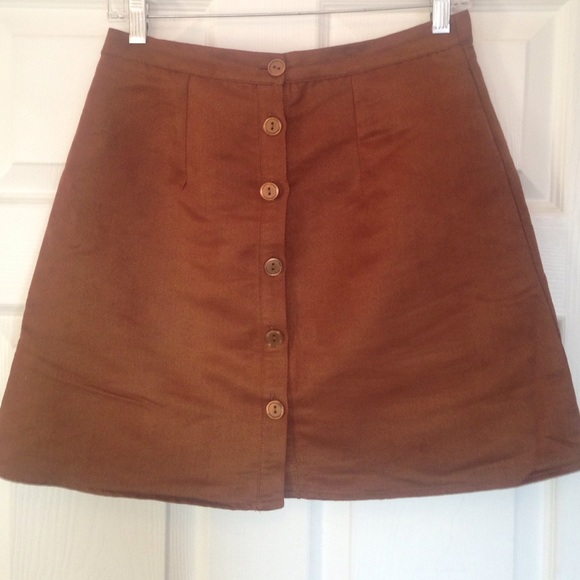 Faux Sued Skirt