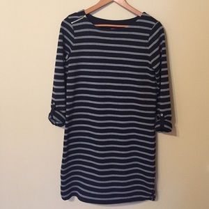 Striped terry cloth dress