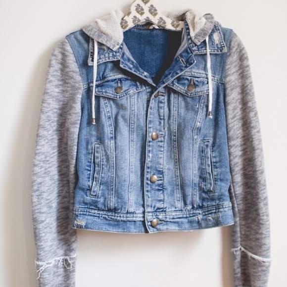 the best comfy hoodie / denim jacket | Free People