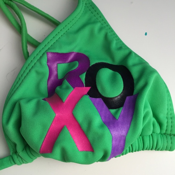 💚Green Roxy Bikini Top - Picture 2 of 3