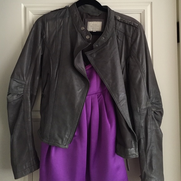 Bershka genuine leather moto jacket