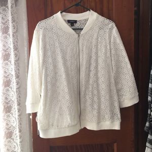 Torrid Cream Zip Up Cardigan