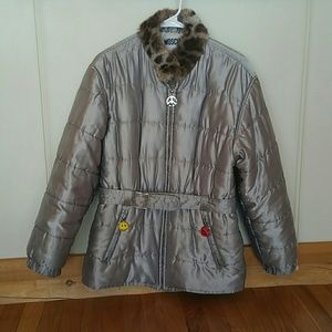 Moschino cute super warm silver winter coat