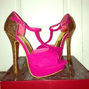 Pink Glitter Pumps