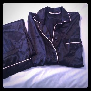 Black satin VS PJ set