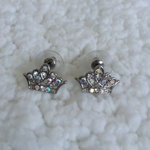 New Silver Crown earrings