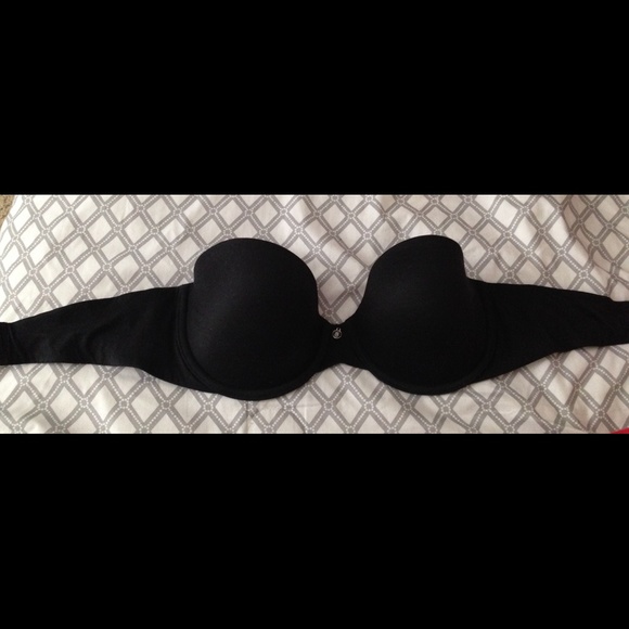 Victoria secret black lined strapless size 32D