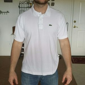 White lacoste Polo men's