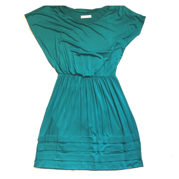Lush Dresses & Skirts - Teal Short Sleeved Dress