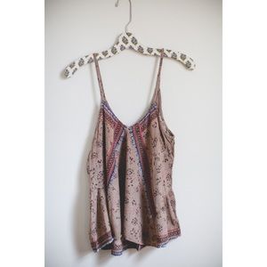 Free People swing tank top | beige pink