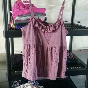 Pink and gray tank top