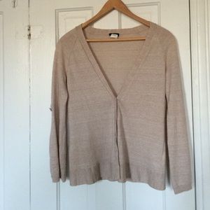 J. Crew wool linen v-neck cardigan XS