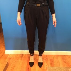 Parker Black Silk Pants