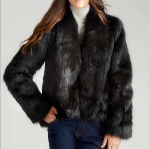 BB DAKOTA Braden Faux Fur Jacket in black