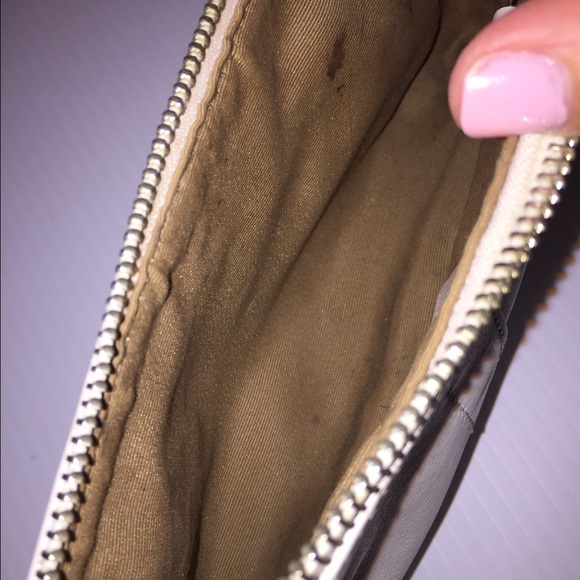 White Coach Purse with Silver Buckles - Picture 3 of 4