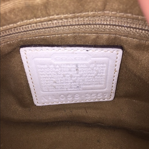 White Coach Purse with Silver Buckles - Picture 4 of 4