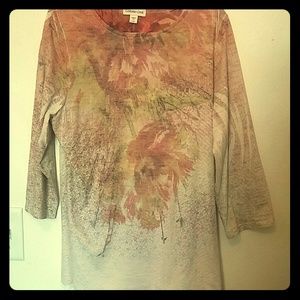 Watercolor Floral Burnout Top