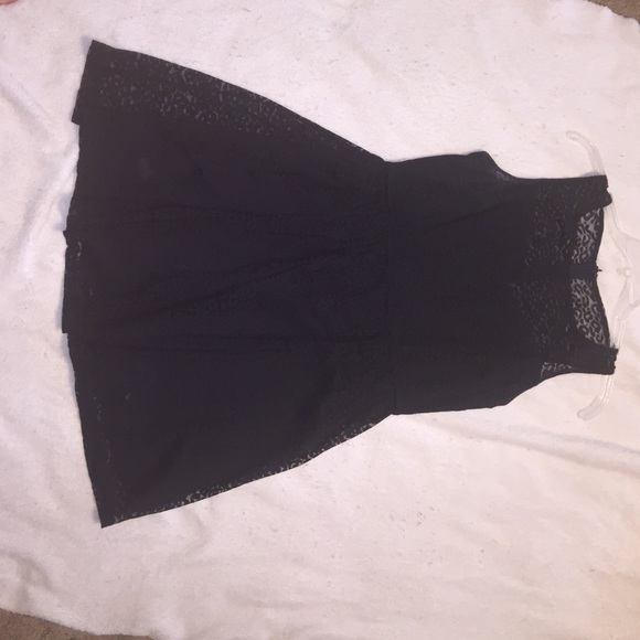 Delias Dresses & Skirts - Black lace leopard print dress