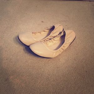 Tan ballerina flats!