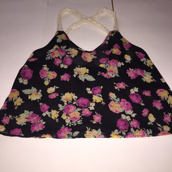 Floral Lace Halter Top