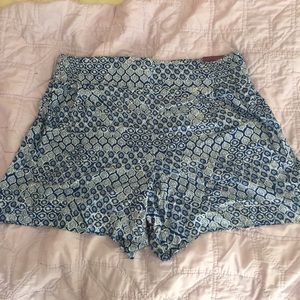 Blue & white shorts by Lane Bryant