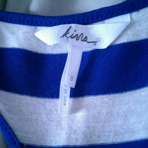 Striped-back Tank w/ Bow Pocket - Picture 4 of 4