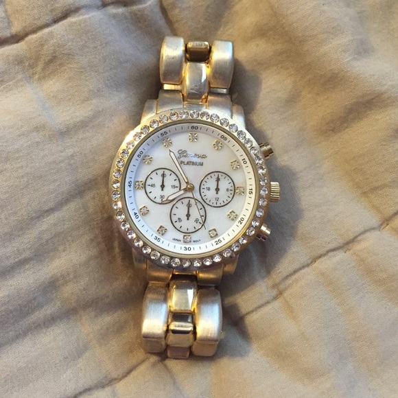 Gold Geneva watch