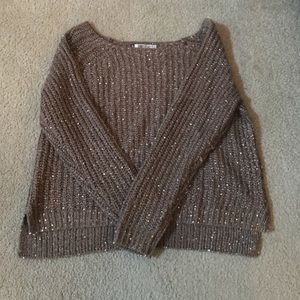 Taupe Jennifer Lopez Sparkle Sweater size Medium
