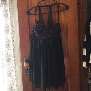Black and fuscia Babydoll Cami by Torrid