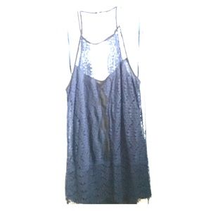 Anthropologie black/navy lace tank