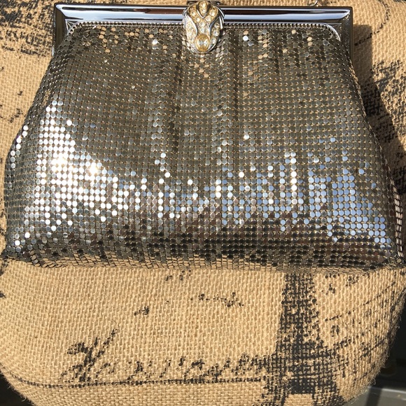 Vintage Silver Mesh clutch bag  Whiting & Davis.