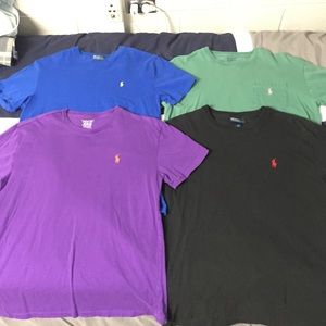 Men's Polo T-Shirts (Green, Purple, Blue, Black)