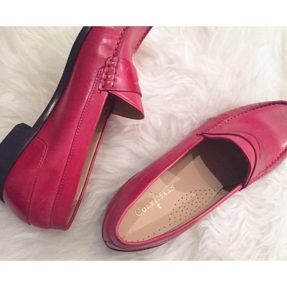 Cole Haan Shoes - Cole Haan Muted Red Penny Loafers