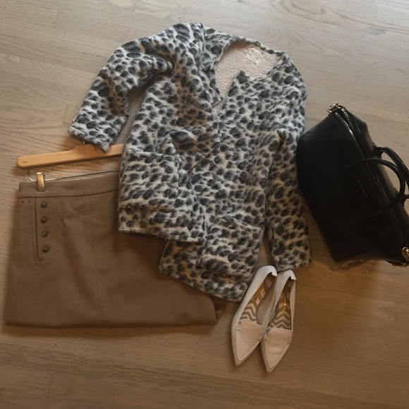 Marc by Marc Jacobs wool cashmere A-line skirt