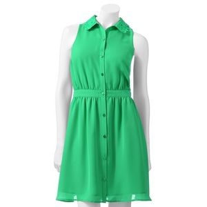 LC Lauren Conrad Chiffon Shirtdress