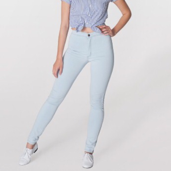 American apparel light wash easy jeans