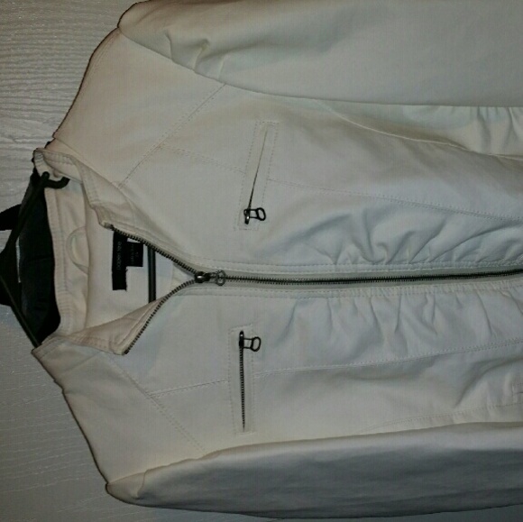White biker jacket