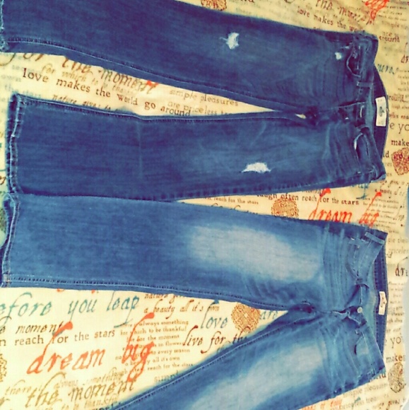 $16 for both Hollister jeans